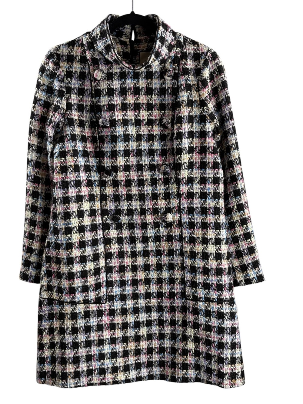 Tuckernuck Black Multi Prismatic Tweed Radziwill Dress $298